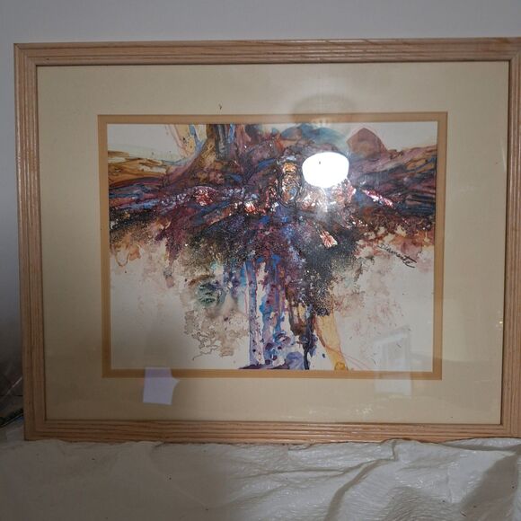 A Diamente Original  Painting Modern Art Abstract Mixed Media Sensory Appeal - Picture 1 of 11